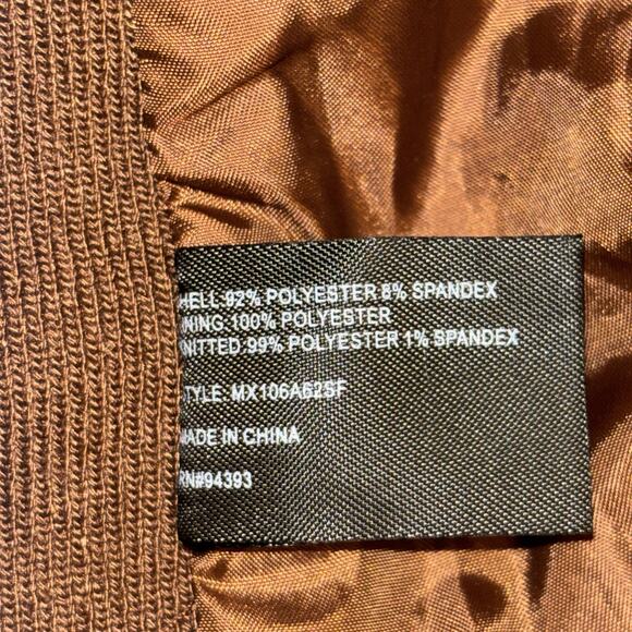 Mo-Ka by Santa Fe Apparel Sz 2X Faux Suede Moto Jacket Zipper Hem Dark Brown NWT - Picture 7 of 11